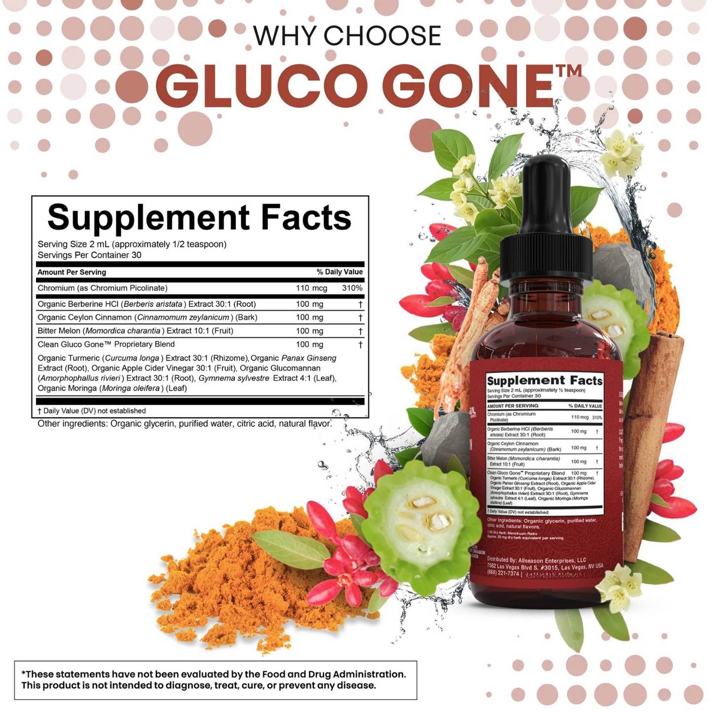 Gluco Gone (Berberine + Cinnamon Complex – Natural Blood Sugar & Energy Support)